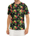 Tropical Hibiscus Aloha Pattern Print Men's Short Sleeve Rash Guard