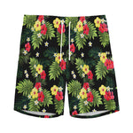 Tropical Hibiscus Aloha Pattern Print Men's Sports Shorts