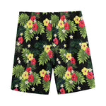 Tropical Hibiscus Aloha Pattern Print Men's Sports Shorts
