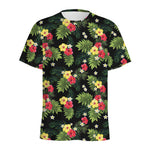 Tropical Hibiscus Aloha Pattern Print Men's Sports T-Shirt