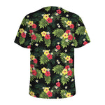 Tropical Hibiscus Aloha Pattern Print Men's Sports T-Shirt