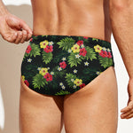 Tropical Hibiscus Aloha Pattern Print Men's Swim Briefs