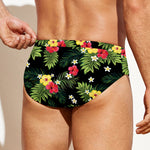 Tropical Hibiscus Aloha Pattern Print Men's Swim Briefs