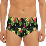 Tropical Hibiscus Aloha Pattern Print Men's Triangle Swim Briefs
