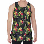 Tropical Hibiscus Aloha Pattern Print Men's Velvet Tank Top