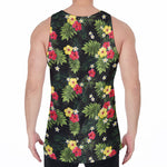 Tropical Hibiscus Aloha Pattern Print Men's Velvet Tank Top