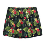 Tropical Hibiscus Aloha Pattern Print Mesh Shorts