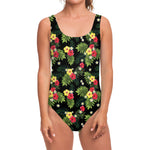 Tropical Hibiscus Aloha Pattern Print One Piece Swimsuit