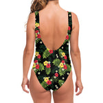 Tropical Hibiscus Aloha Pattern Print One Piece Swimsuit