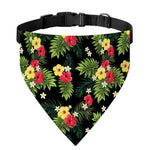 Tropical Hibiscus Aloha Pattern Print Over The Collar Dog Bandana