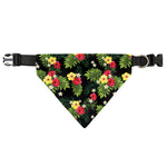 Tropical Hibiscus Aloha Pattern Print Over The Collar Dog Bandana