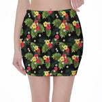 Tropical Hibiscus Aloha Pattern Print Pencil Mini Skirt
