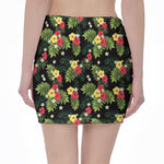 Tropical Hibiscus Aloha Pattern Print Pencil Mini Skirt