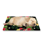 Tropical Hibiscus Aloha Pattern Print Pet Cooling Mat Cover