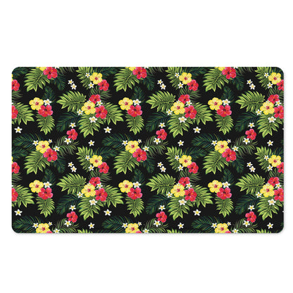 Tropical Hibiscus Aloha Pattern Print Polyester Doormat