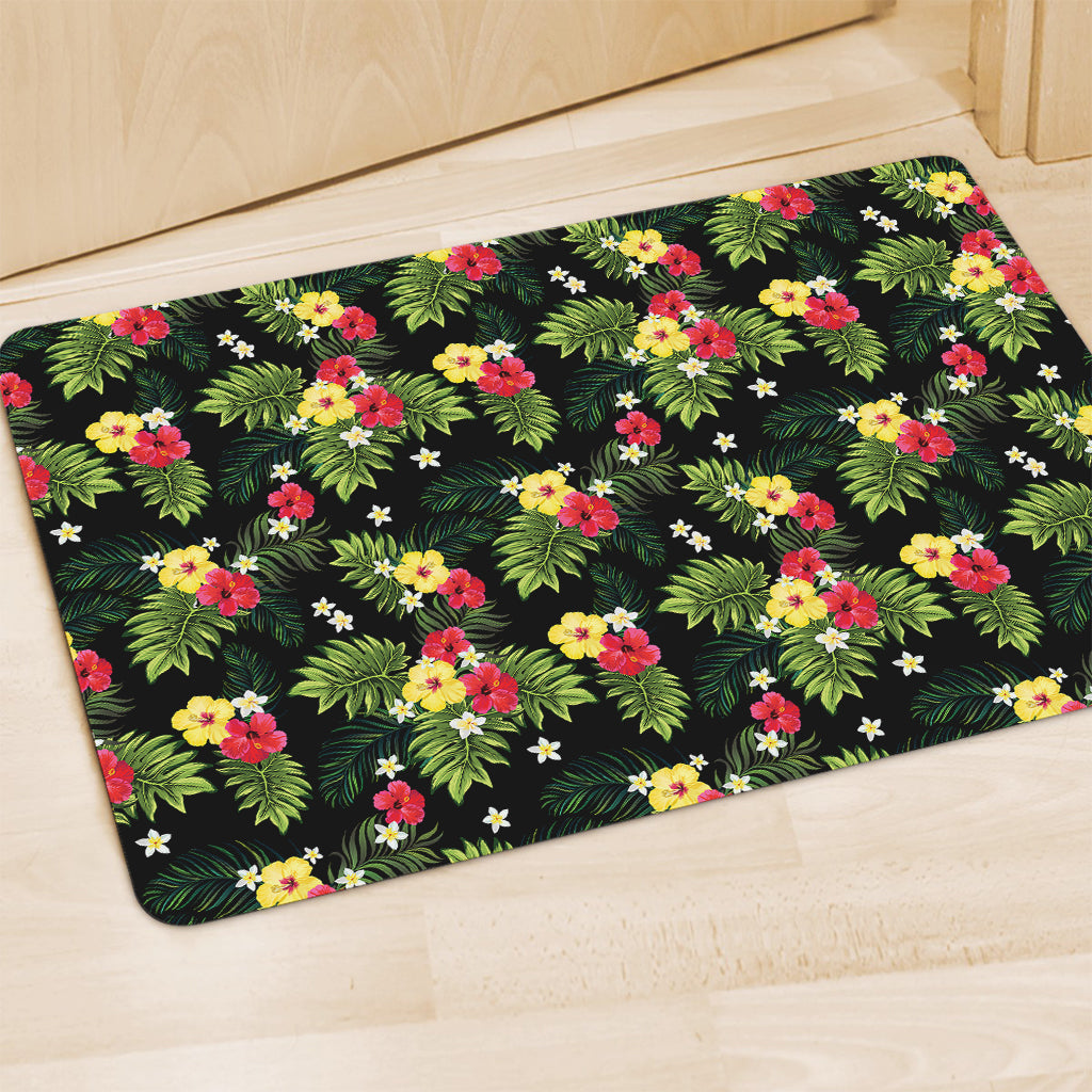Tropical Hibiscus Aloha Pattern Print Polyester Doormat