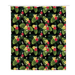 Tropical Hibiscus Aloha Pattern Print Polyester Shower Curtain