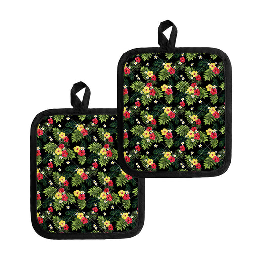 Tropical Hibiscus Aloha Pattern Print Pot Holders
