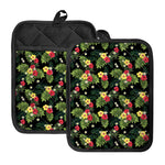 Tropical Hibiscus Aloha Pattern Print Pot Holders With Pocket