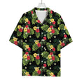 Tropical Hibiscus Aloha Pattern Print Rayon Hawaiian Shirt