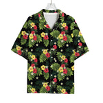 Tropical Hibiscus Aloha Pattern Print Rayon Hawaiian Shirt