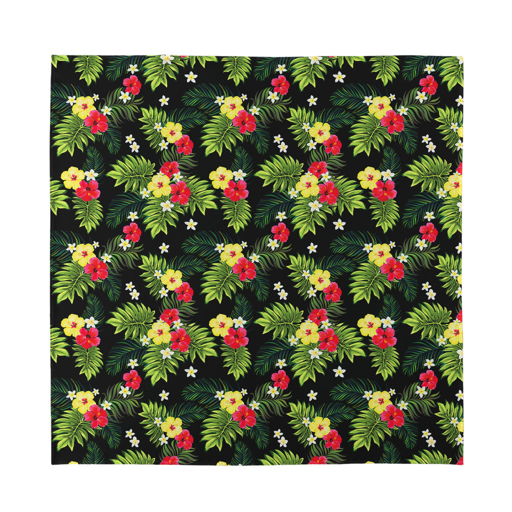 Tropical Hibiscus Aloha Pattern Print Silk Bandana
