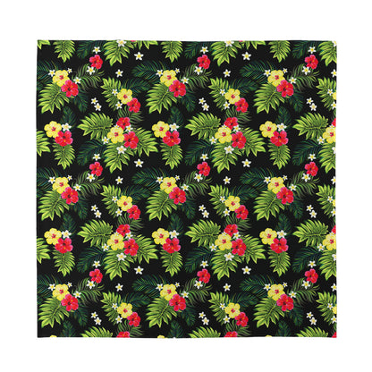 Tropical Hibiscus Aloha Pattern Print Silk Bandana