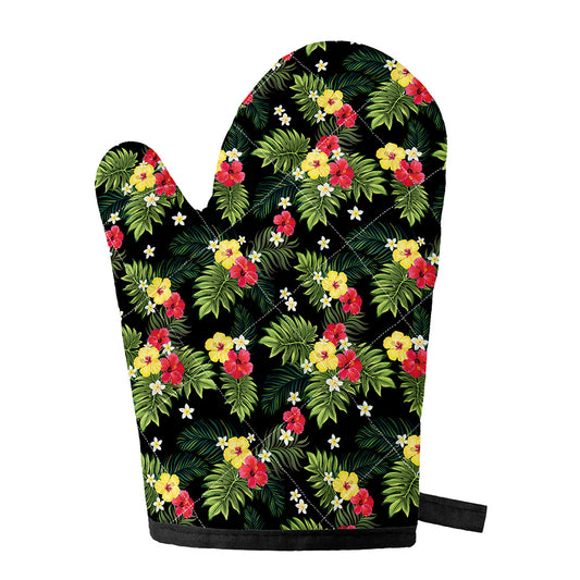 Tropical Hibiscus Aloha Pattern Print Single Oven Mitt