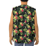 Tropical Hibiscus Aloha Pattern Print Sleeveless Baseball Jersey