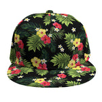 Tropical Hibiscus Aloha Pattern Print Snapback Cap