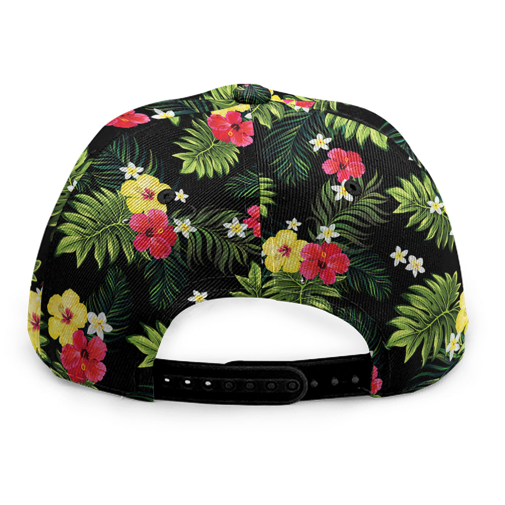 Tropical Hibiscus Aloha Pattern Print Snapback Cap