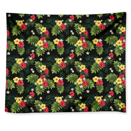 Tropical Hibiscus Aloha Pattern Print Tapestry