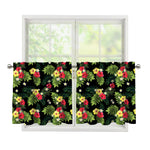 Tropical Hibiscus Aloha Pattern Print Tier Curtains