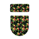 Tropical Hibiscus Aloha Pattern Print Toilet Lid And Tank Cover Set