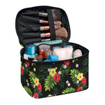 Tropical Hibiscus Aloha Pattern Print Travel Makeup Bag