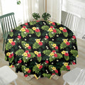 Tropical Hibiscus Aloha Pattern Print Waterproof Round Tablecloth