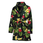 Tropical Hibiscus Aloha Pattern Print Women's Bathrobe