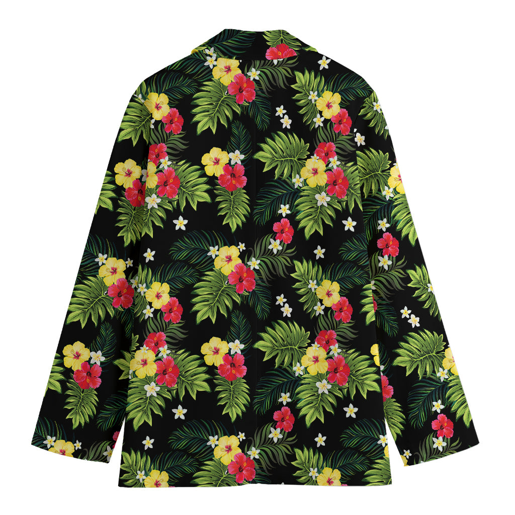 Tropical Hibiscus Aloha Pattern Print Women's Blazer