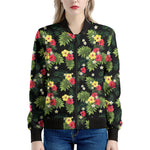 Tropical Hibiscus Aloha Pattern Print Women's Bomber Jacket