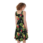 Tropical Hibiscus Aloha Pattern Print Women's Sleeveless Dress