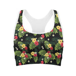 Tropical Hibiscus Aloha Pattern Print Women's Sports Bra