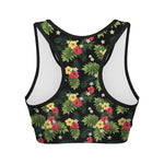 Tropical Hibiscus Aloha Pattern Print Women's Sports Bra