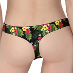 Tropical Hibiscus Aloha Pattern Print Women's Thong