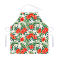 Tropical Hibiscus Blossom Pattern Print Adjustable Apron