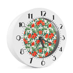 Tropical Hibiscus Blossom Pattern Print Alarm Clock
