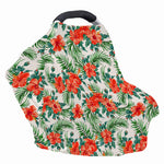 Tropical Hibiscus Blossom Pattern Print Baby Seat Cover