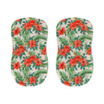 Tropical Hibiscus Blossom Pattern Print Bar Stool Covers
