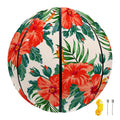 Tropical Hibiscus Blossom Pattern Print Basketball