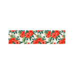 Tropical Hibiscus Blossom Pattern Print Bed Runner