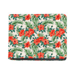 Tropical Hibiscus Blossom Pattern Print Bifold Wallet